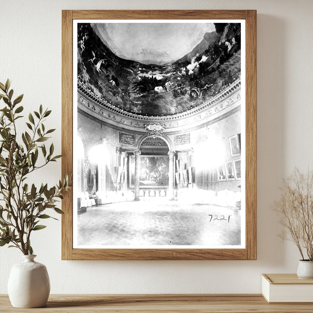 Historic Caracas, Interior Federal Bldg. Print, Vintage Art