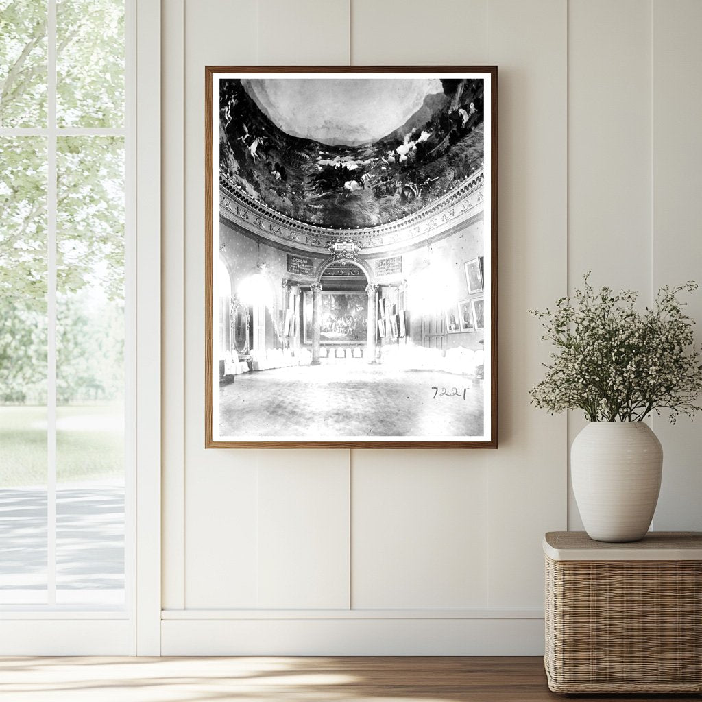 Historic Caracas, Interior Federal Bldg. Print, Vintage Art