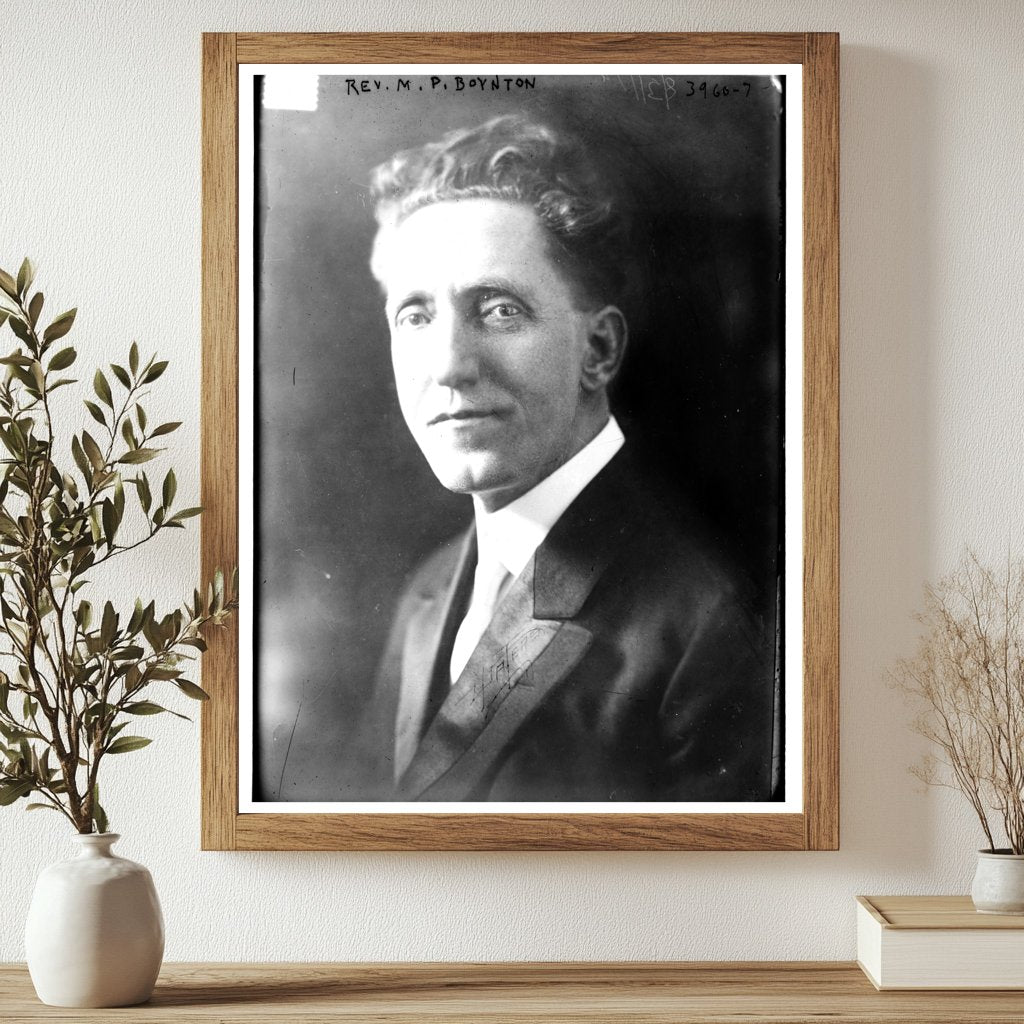 Historic Rev. M.P. Boynton Print, Vintage Art
