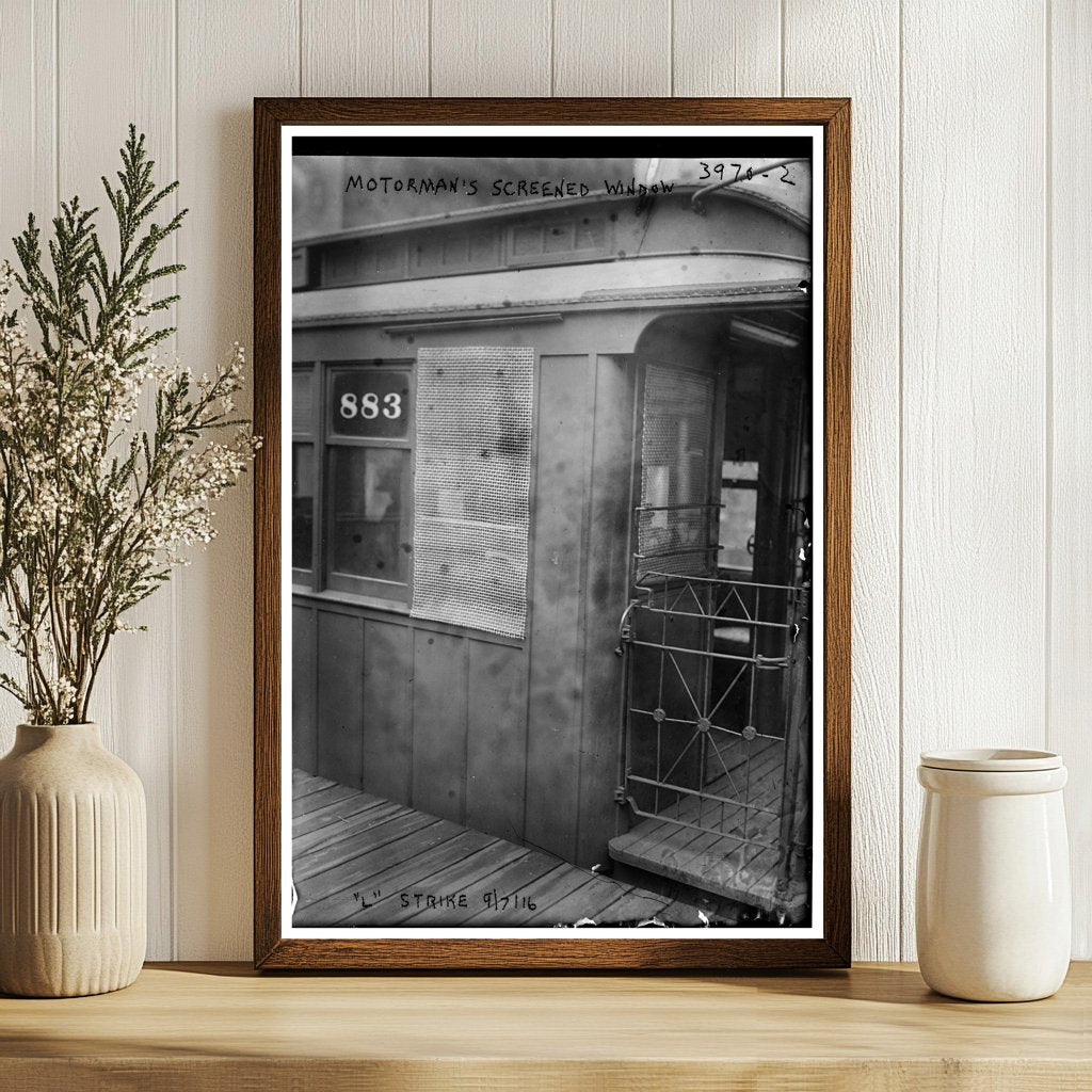 1916 Motormans Screened Window: A Glimpse into History