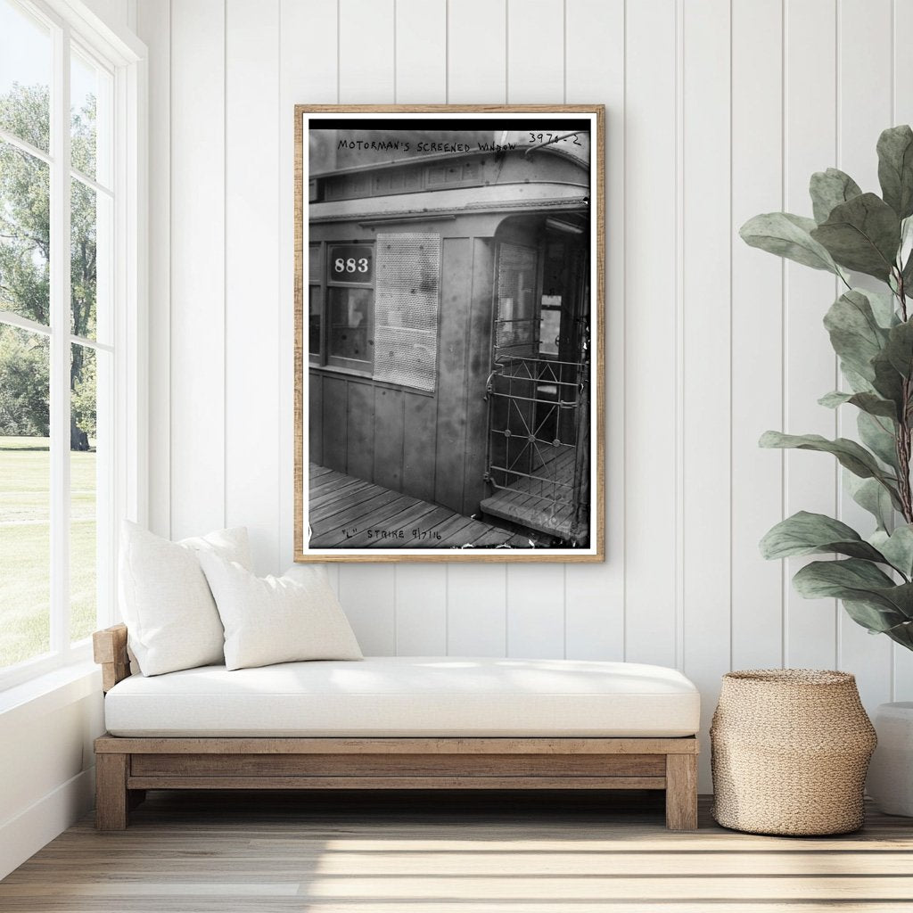 1916 Motormans Screened Window: A Glimpse into History