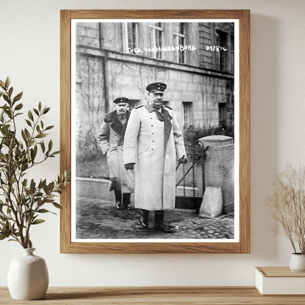 Historic Gen. von Hindenburg Print, Vintage Art
