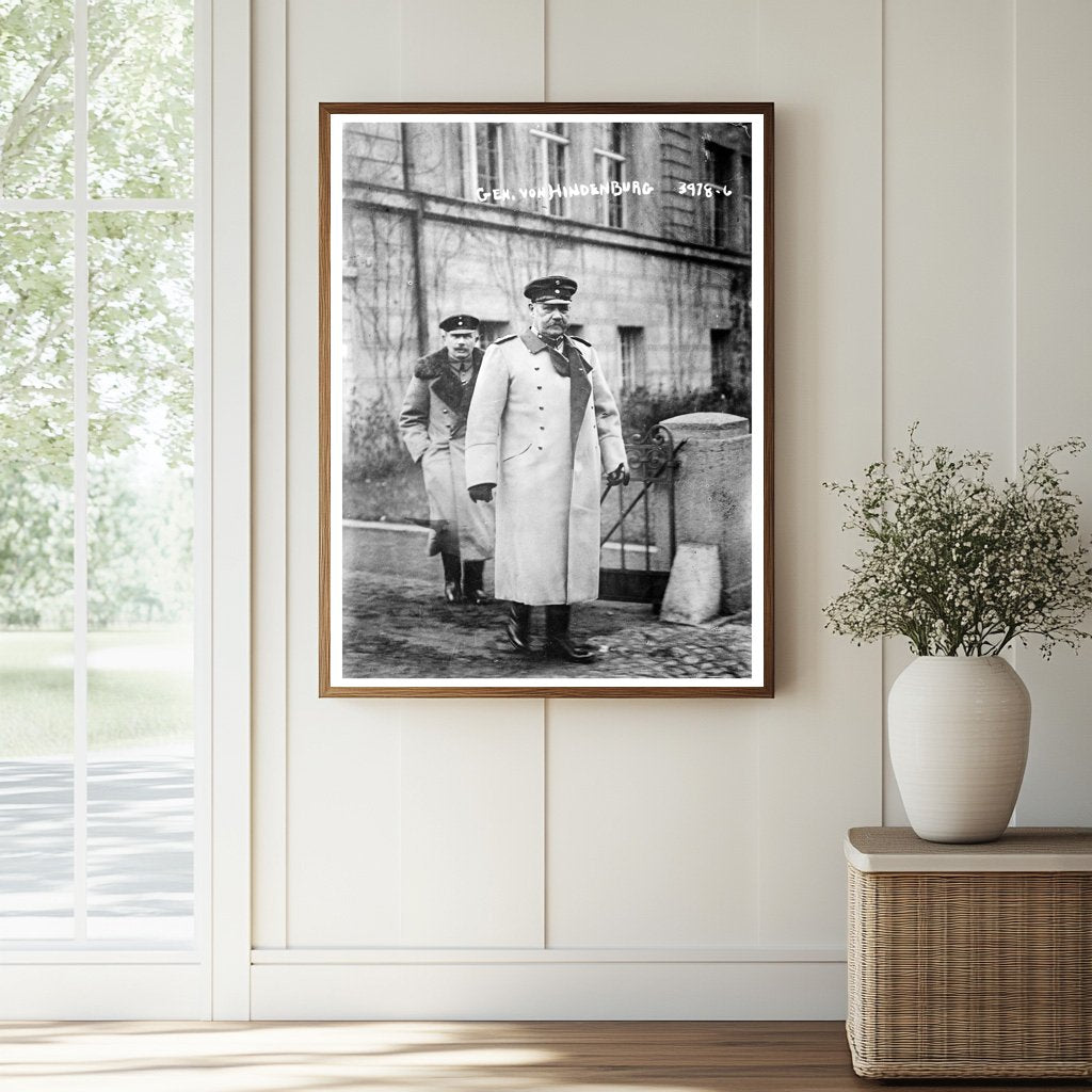 Historic Gen. von Hindenburg Print, Vintage Art