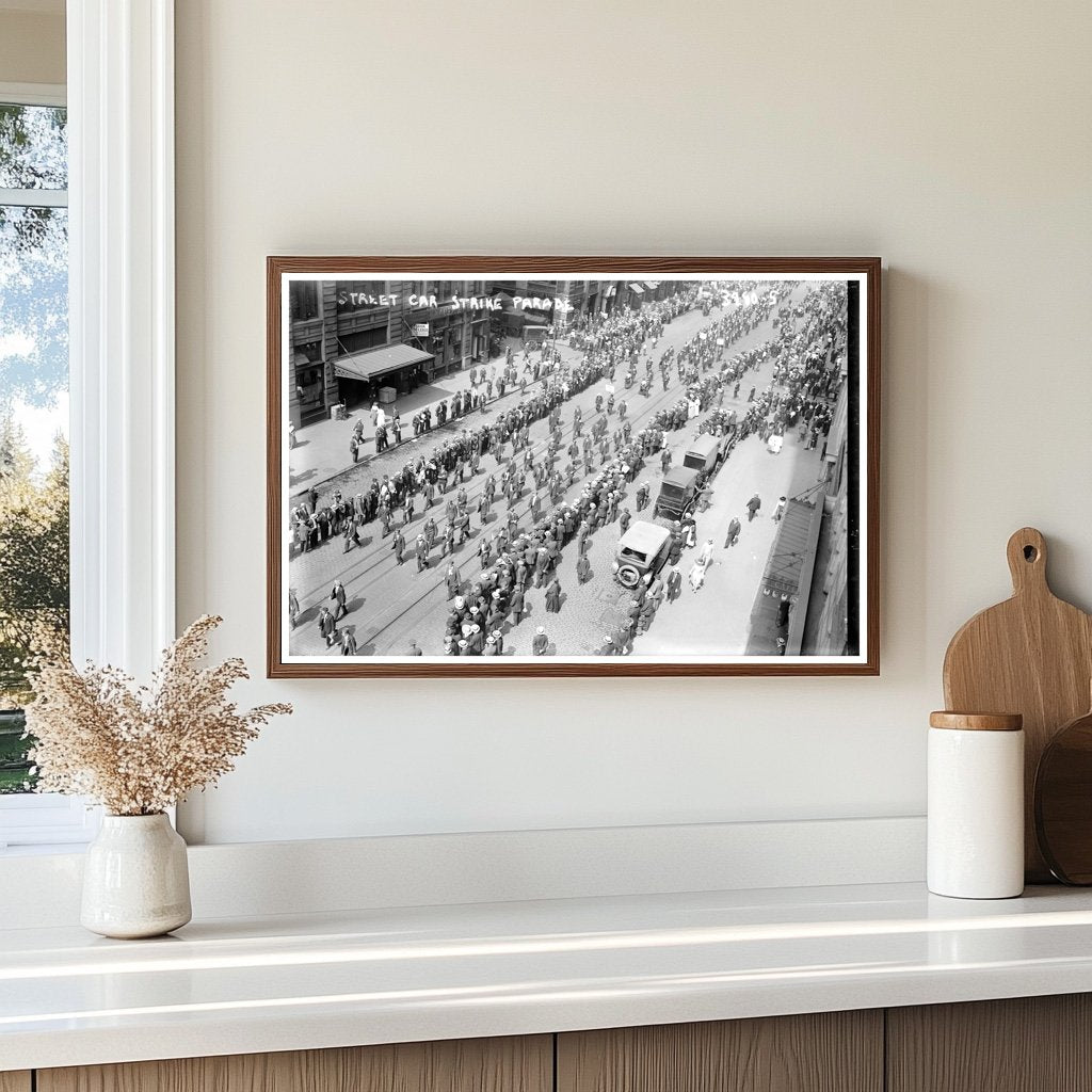 1916 Labor Movement: Streetcar Strike Parade Scene