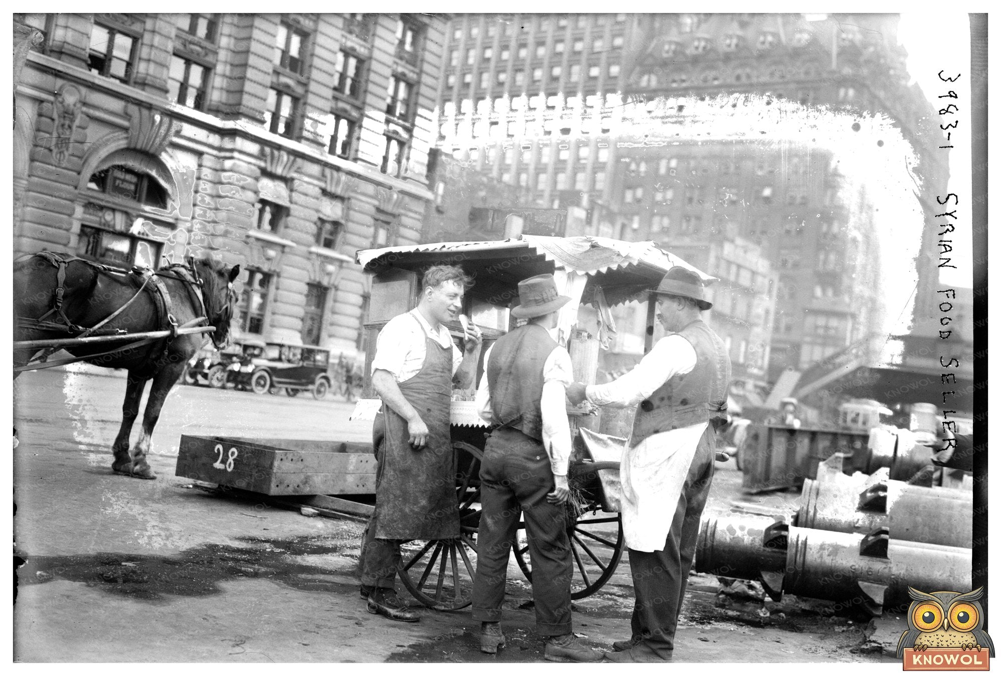 1910s Syrian Street Food Seller in Daily Life