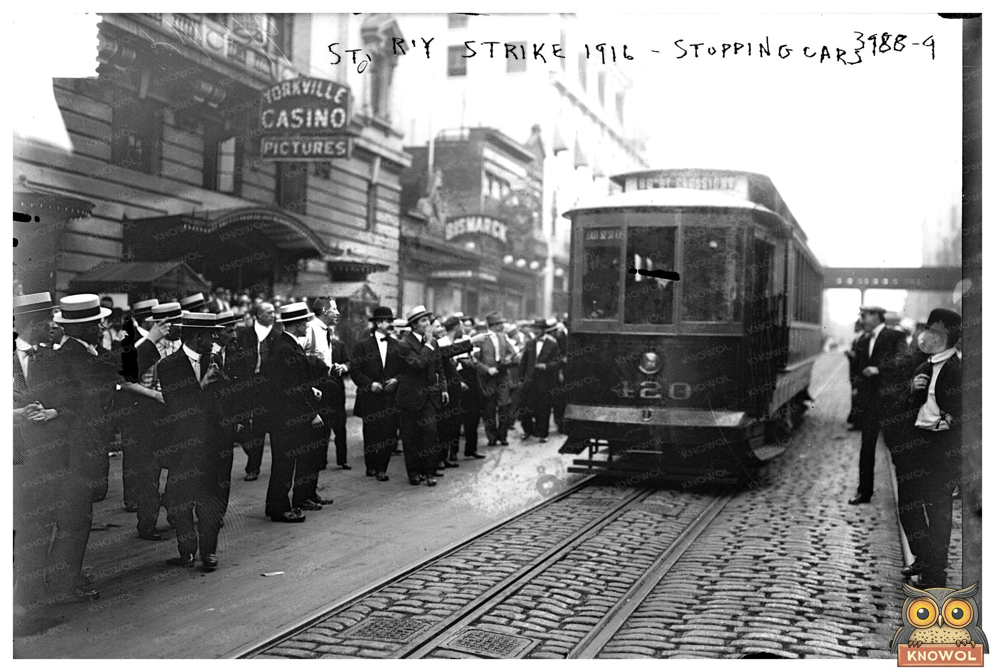 1916 Labor Protest: Striking Workers Halt Traffic