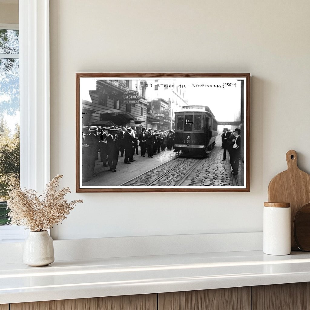 1916 Labor Protest: Striking Workers Halt Traffic