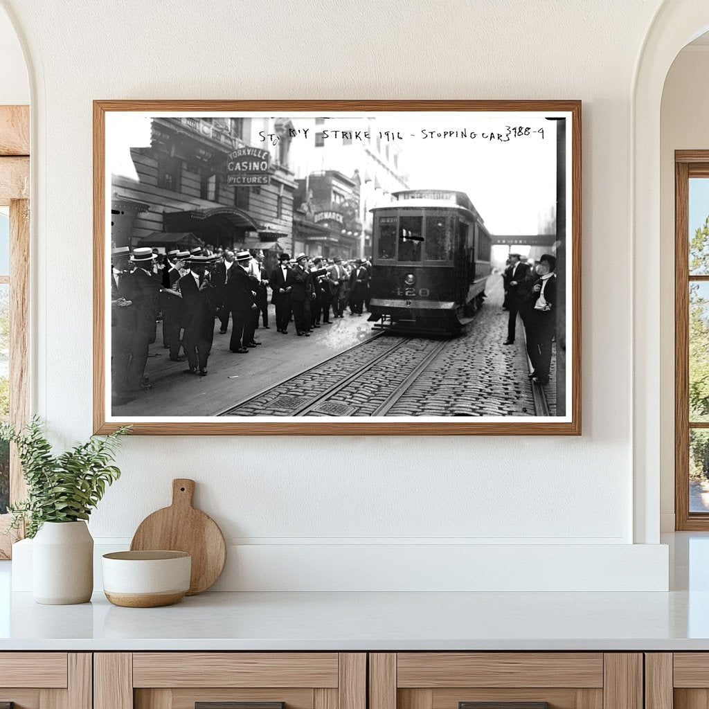 1916 Labor Protest: Striking Workers Halt Traffic