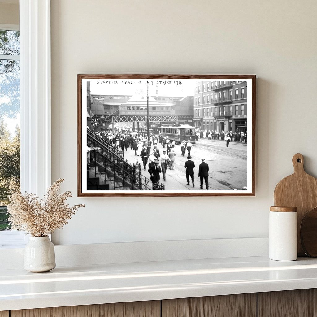 1916 St. RY Strike: Workers Halt Cars in Protest