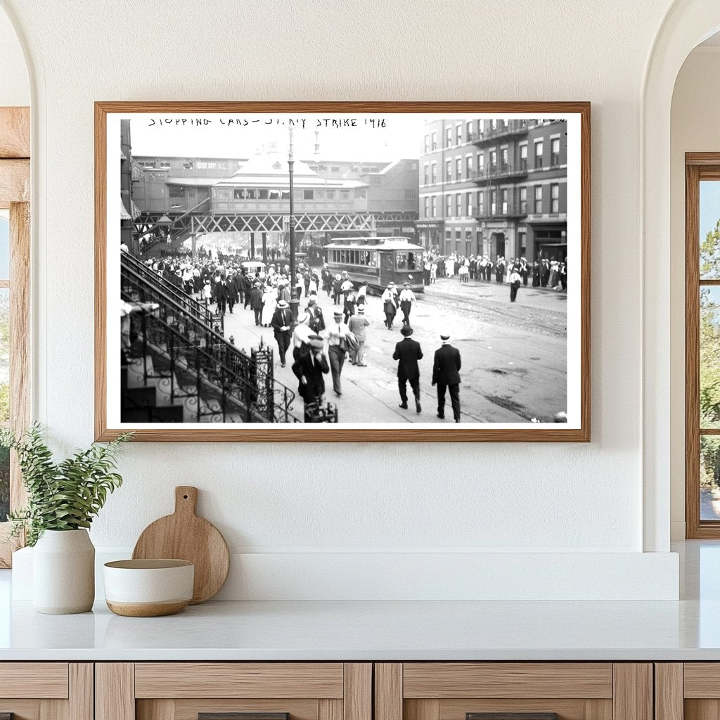 1916 St. RY Strike: Workers Halt Cars in Protest