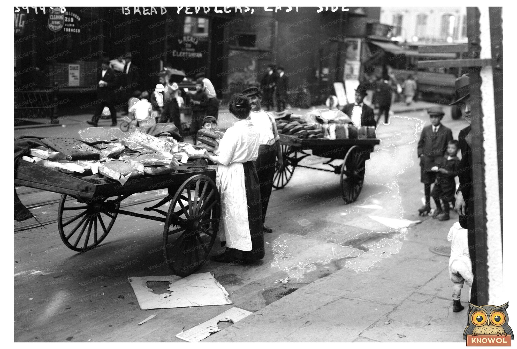Historic Bread Peddlers on East Side Streets, 1915-1920