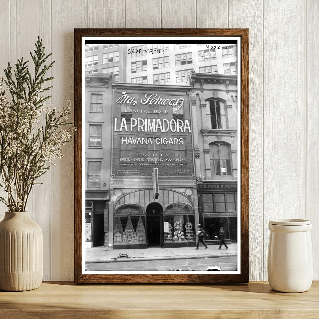 1915 Vintage Shop Front - A Glimpse of Early Commerce