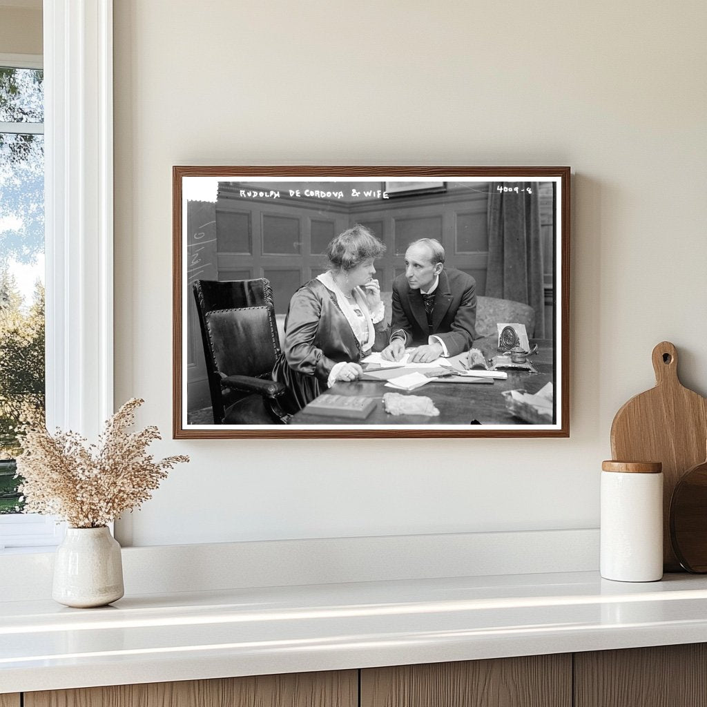 Elegant Couple Portrait from October 1916 Era