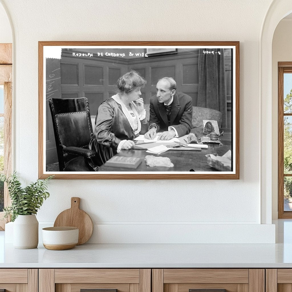 Elegant Couple Portrait from October 1916 Era