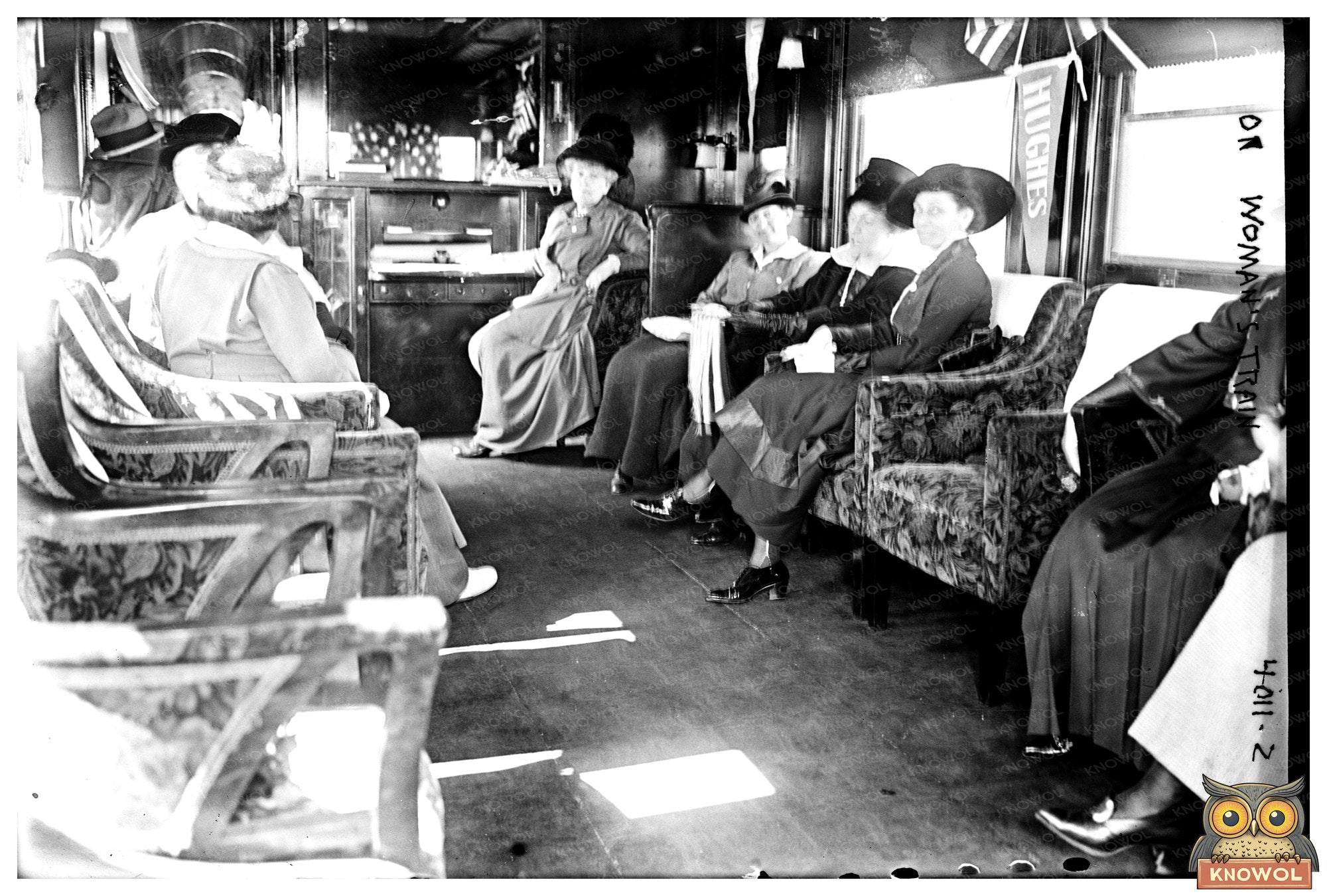 1916 Vintage Woman Travelling by Train