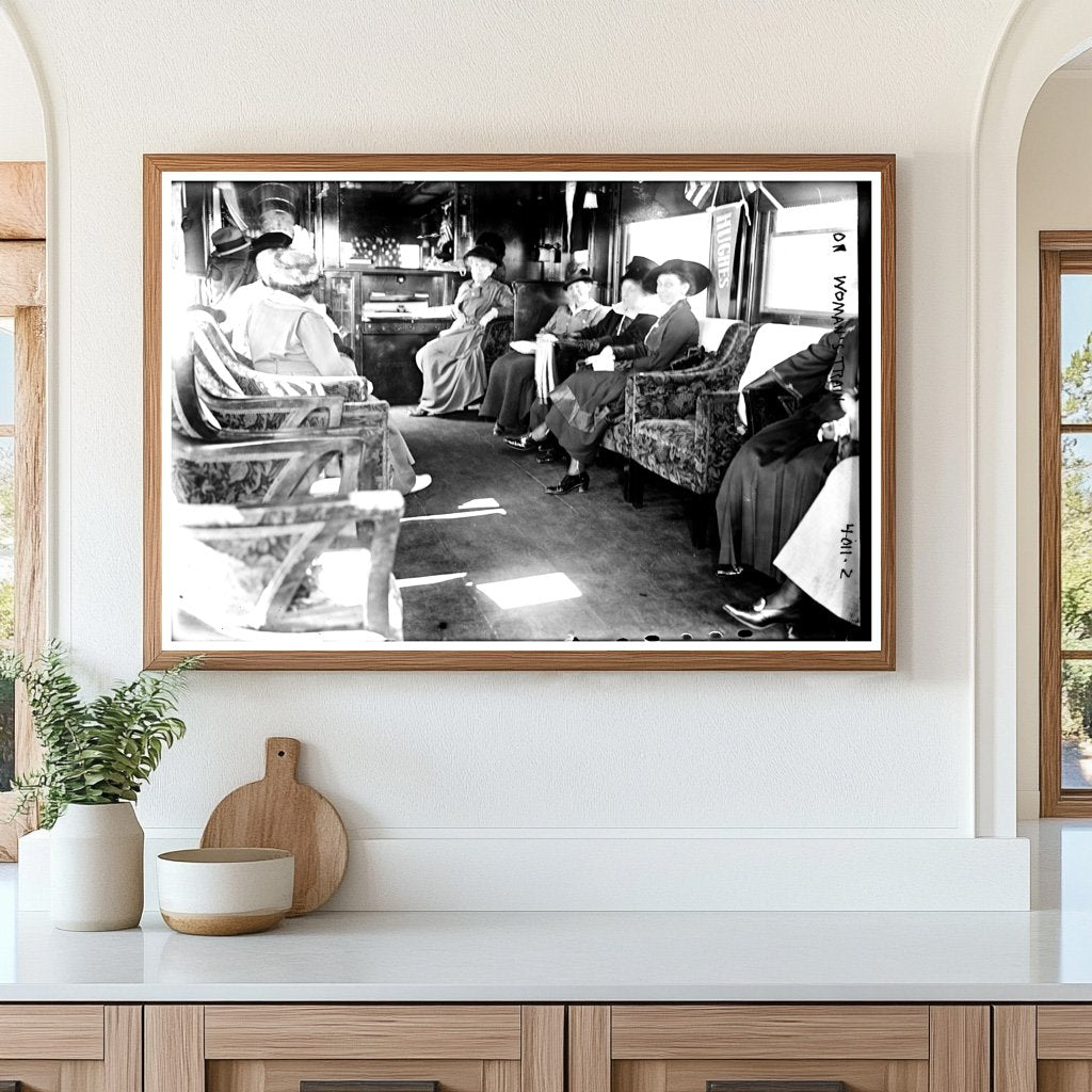 1916 Vintage Woman Travelling by Train