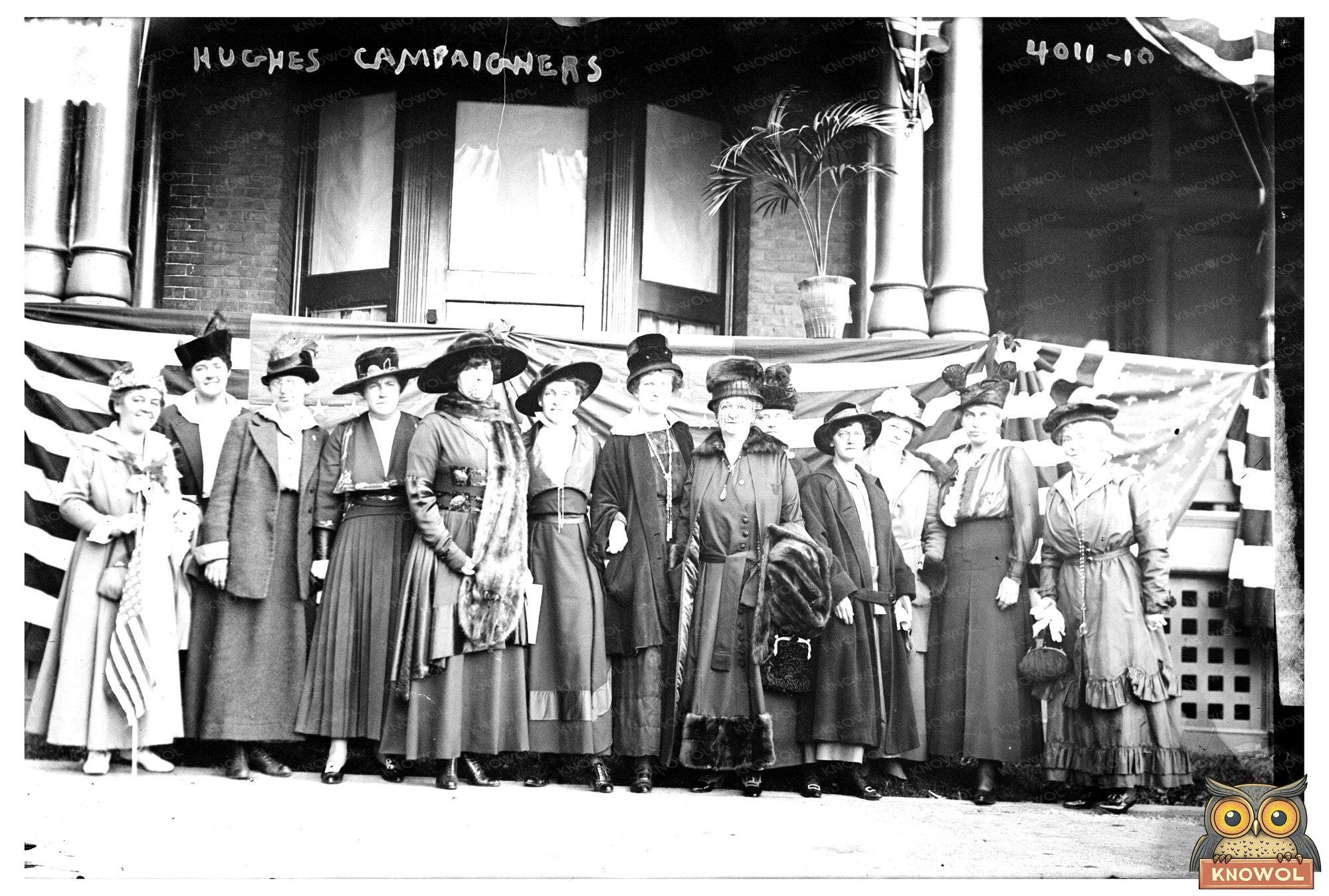 Empowered Women Rally for Hughes in Albany, 1916