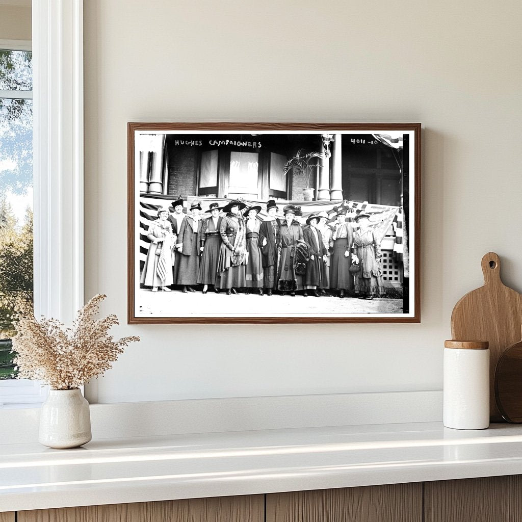 Empowered Women Rally for Hughes in Albany, 1916