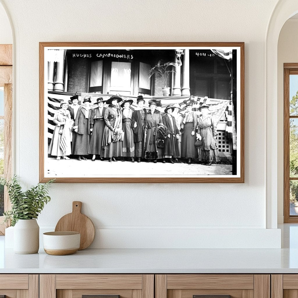 Empowered Women Rally for Hughes in Albany, 1916