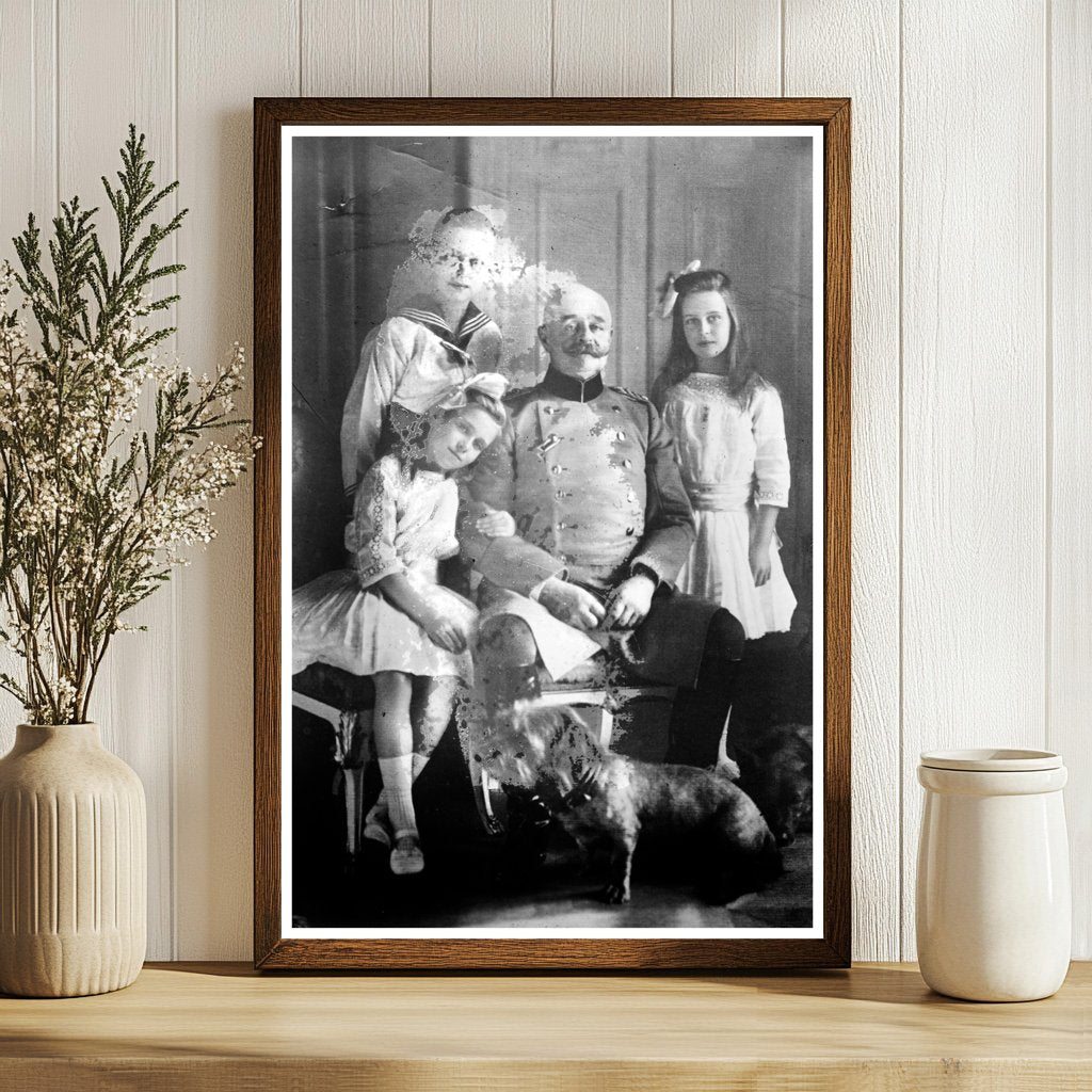Grand Duke Oldenburg with His Cherished Children, 1910
