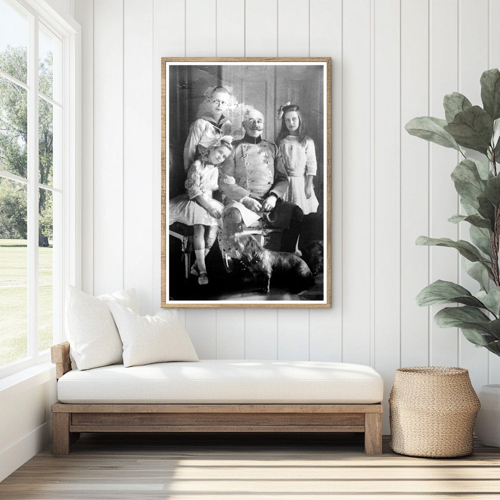 Grand Duke Oldenburg with His Cherished Children, 1910