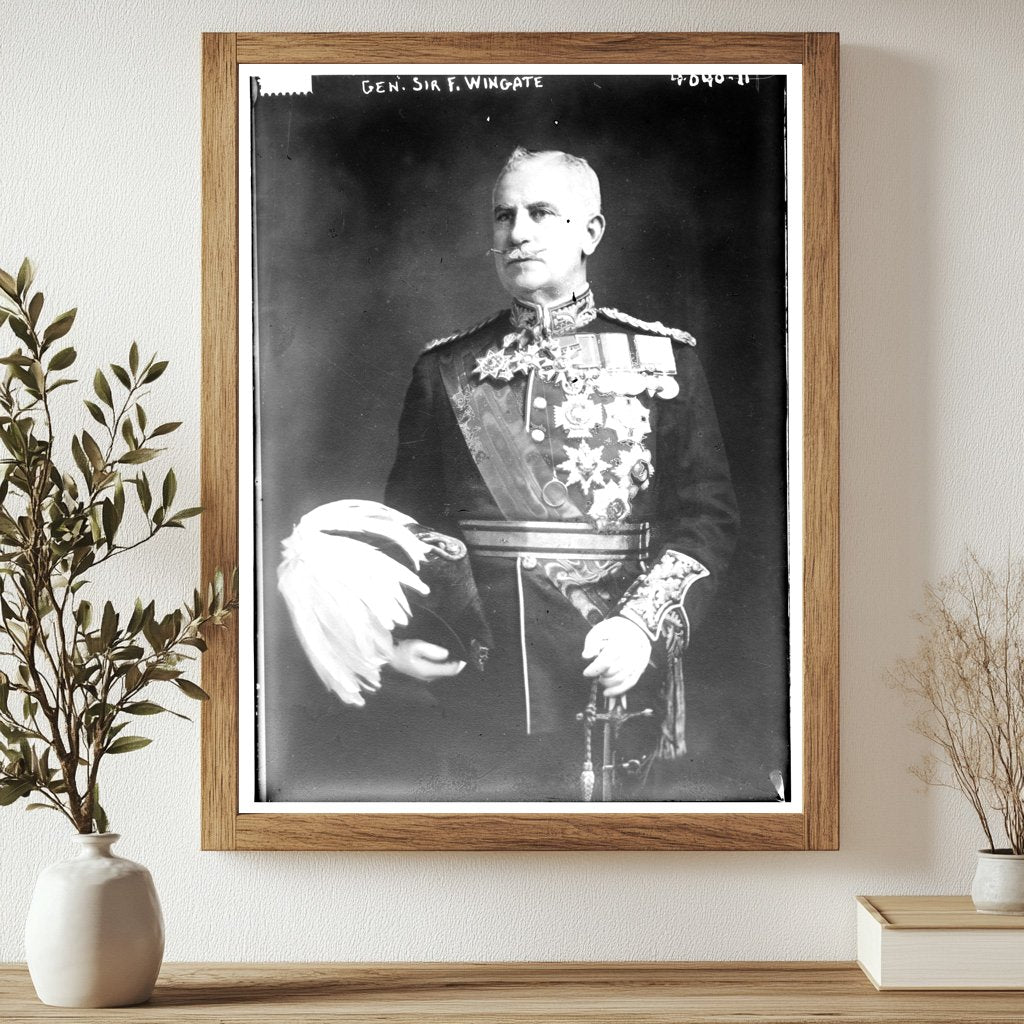 Historic Gen. Dir F. Wingate Print, Vintage Art