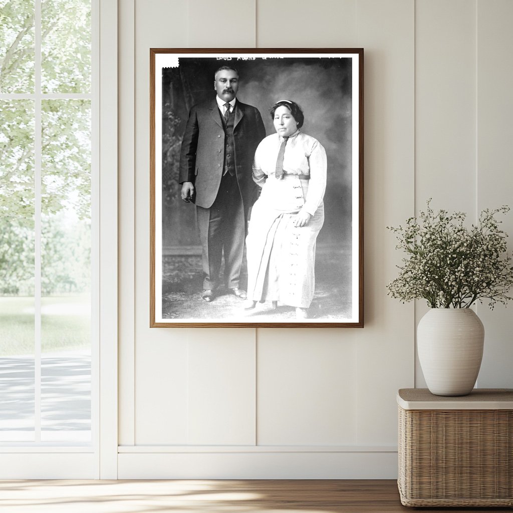 Historic Louis Agard & wife Print, Vintage Art