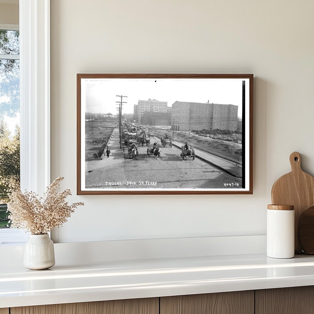 Vintage 1915-1920: 39th St. Ferry Trucking Hub