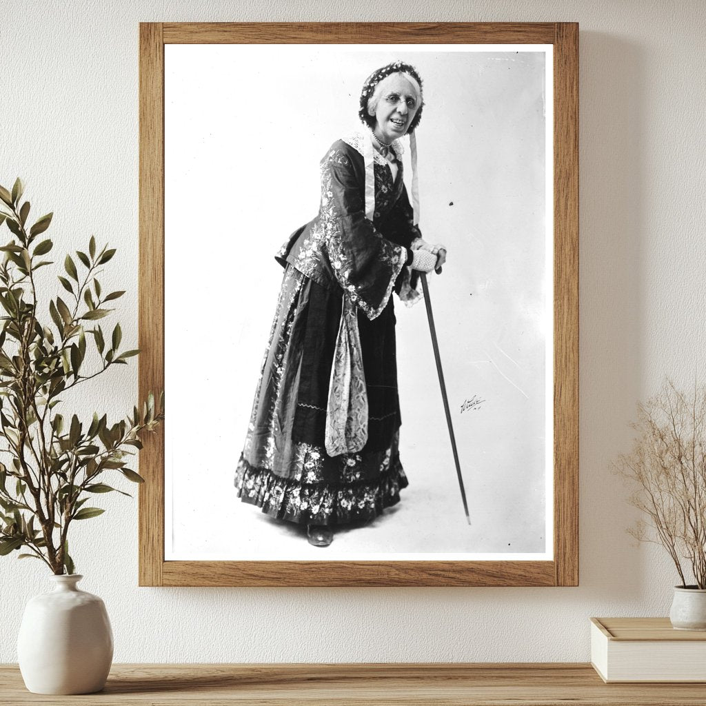 Historic Mrs. Mary Davis Print, Vintage Art