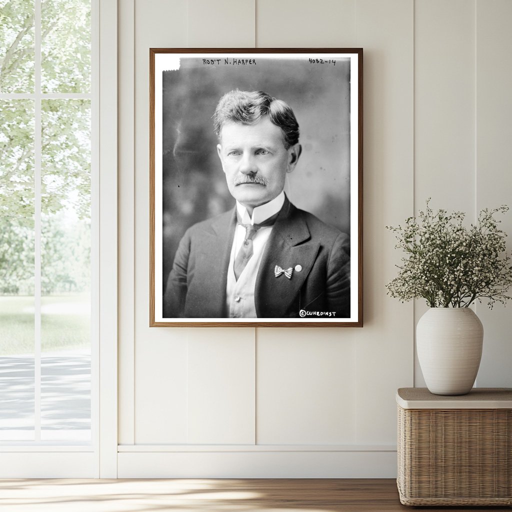 Historic Robt N. Harper Print, Vintage Art