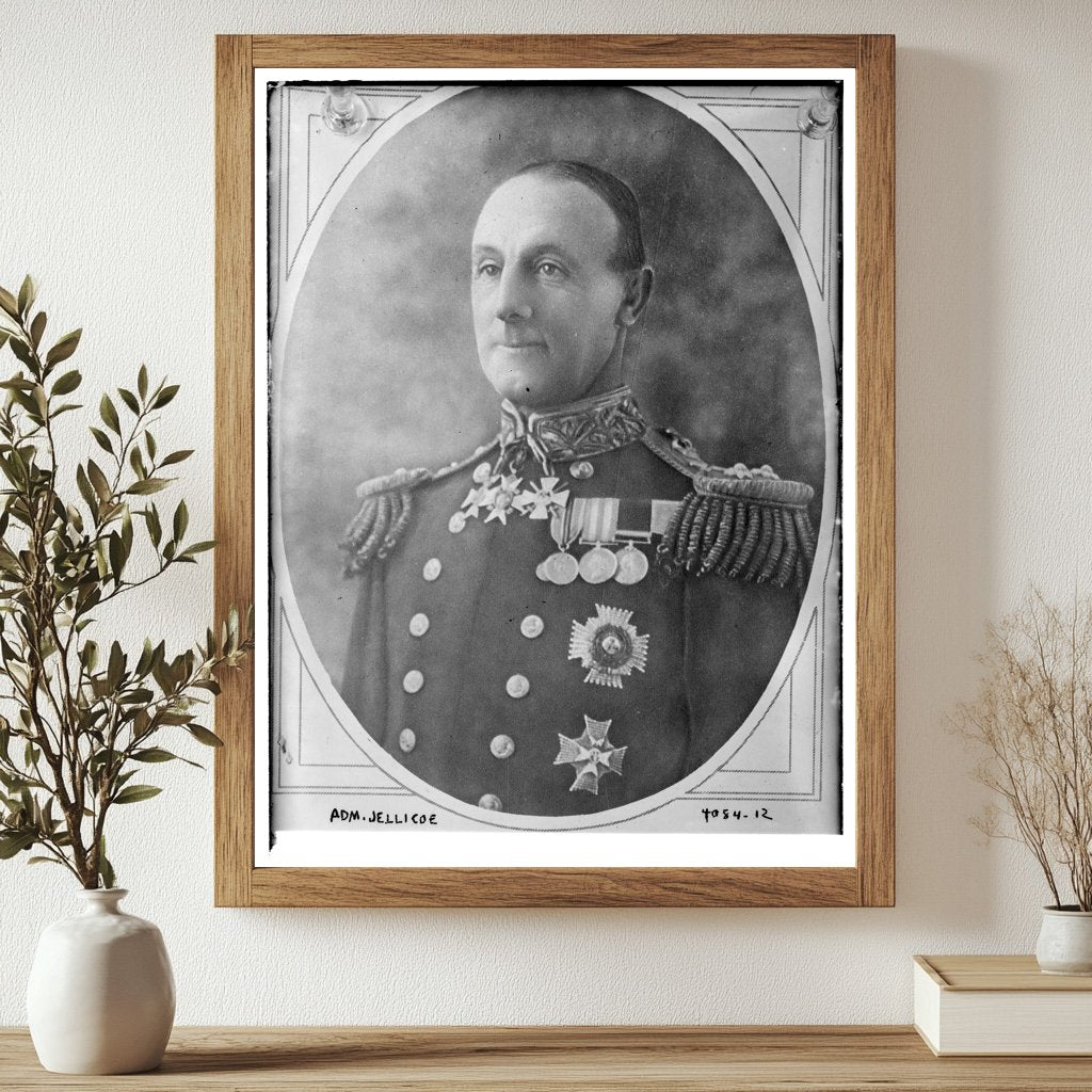 Historic Adm. Jellicoe Print, Vintage Art