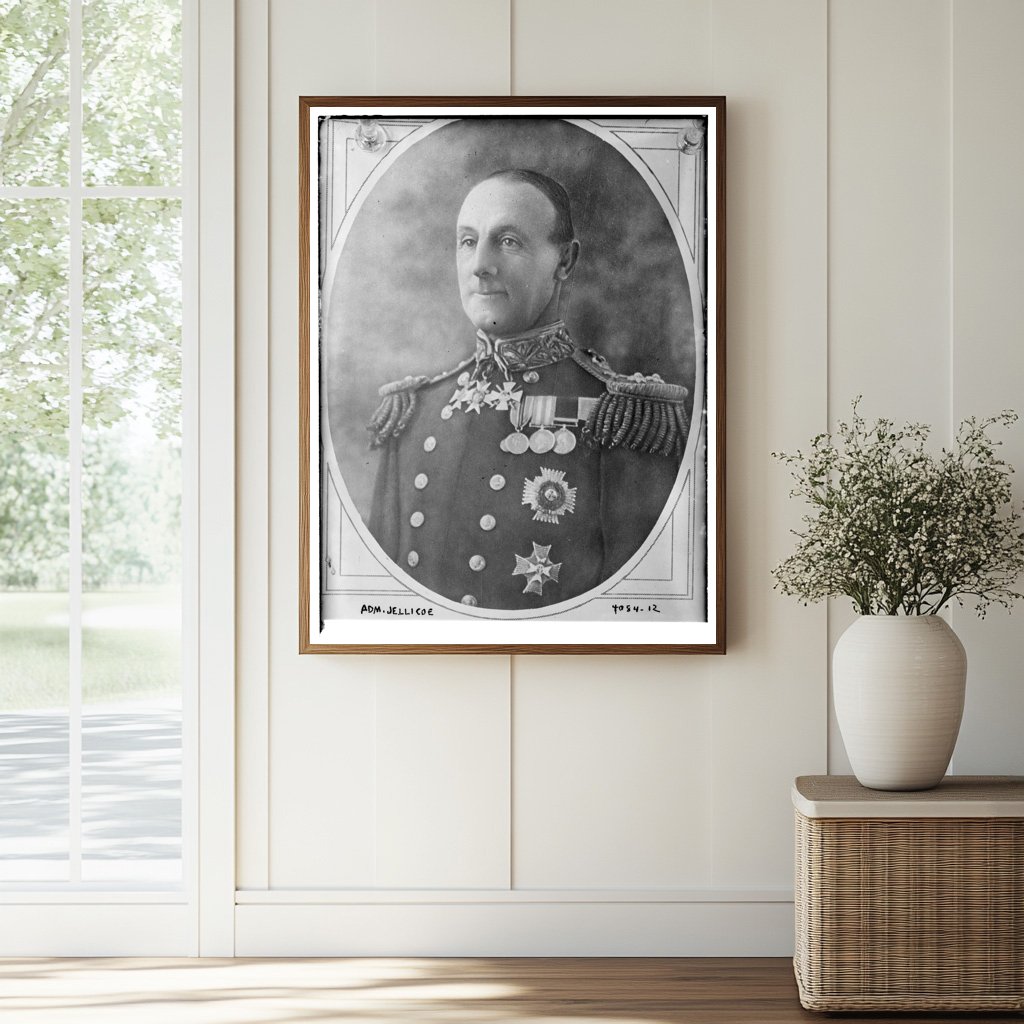 Historic Adm. Jellicoe Print, Vintage Art