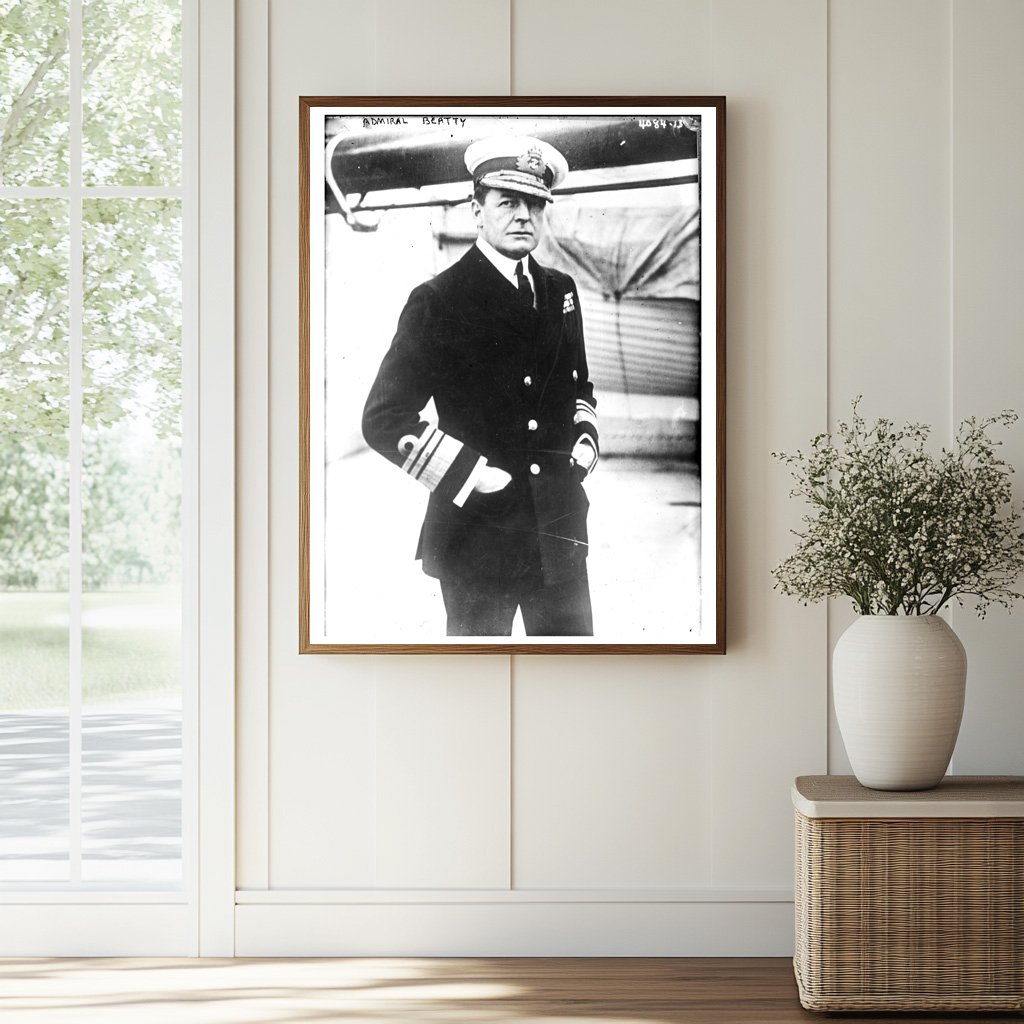Historic Adm. Beatty Print, Vintage Art