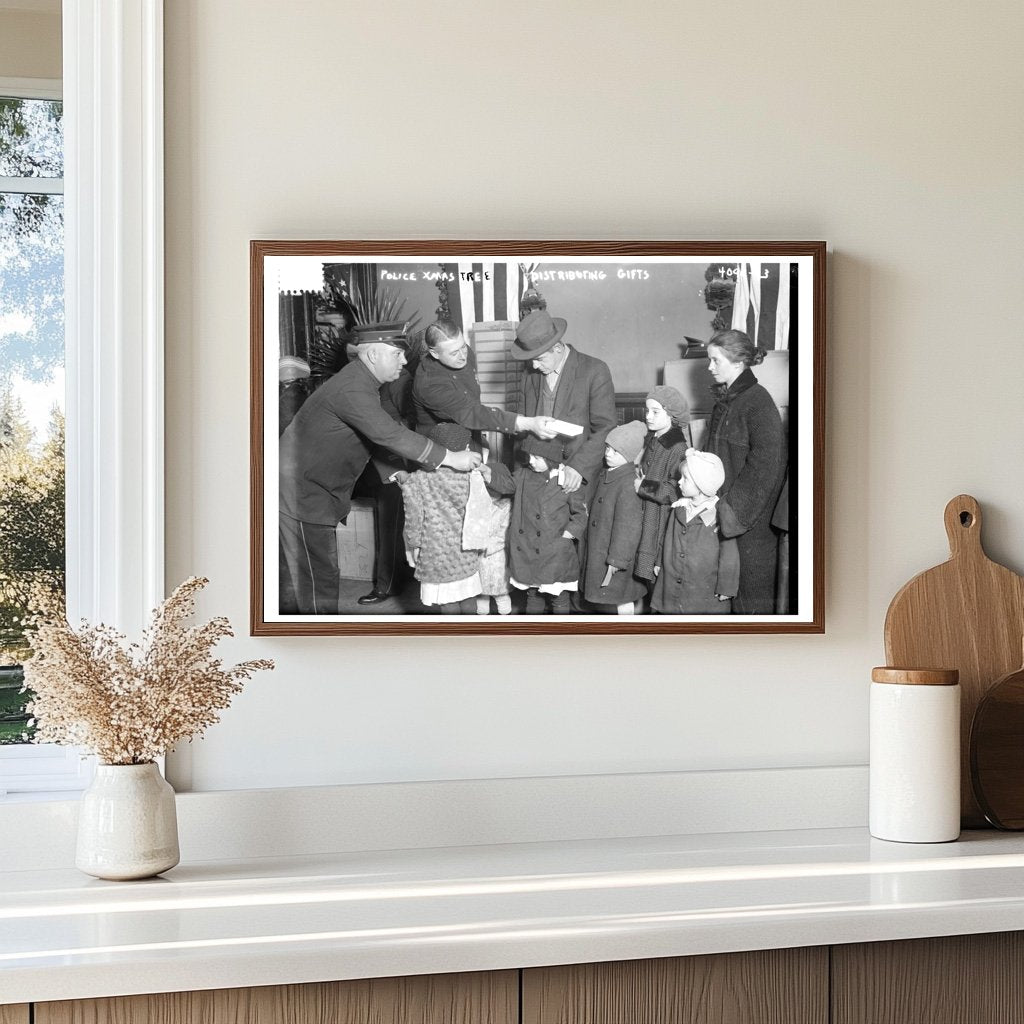 1920s Festive Police Christmas Gift Distribution