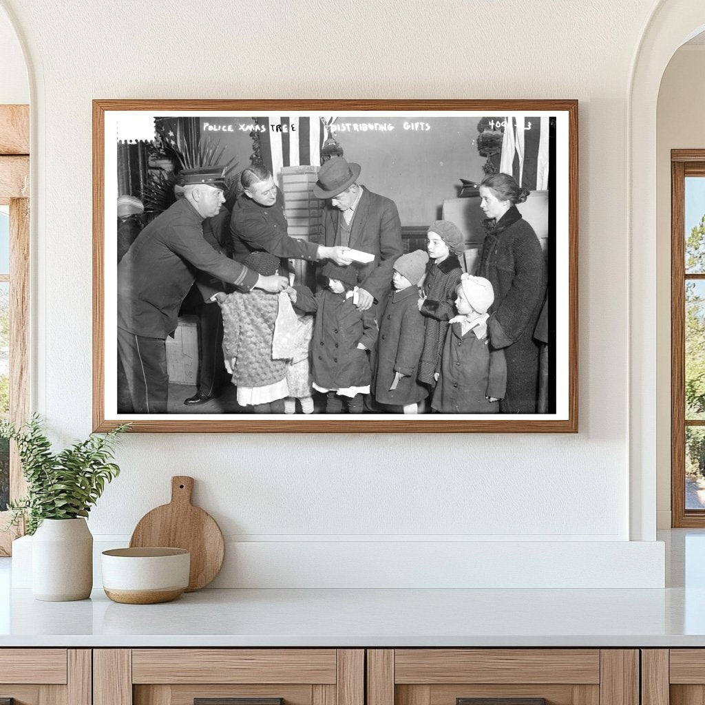 1920s Festive Police Christmas Gift Distribution