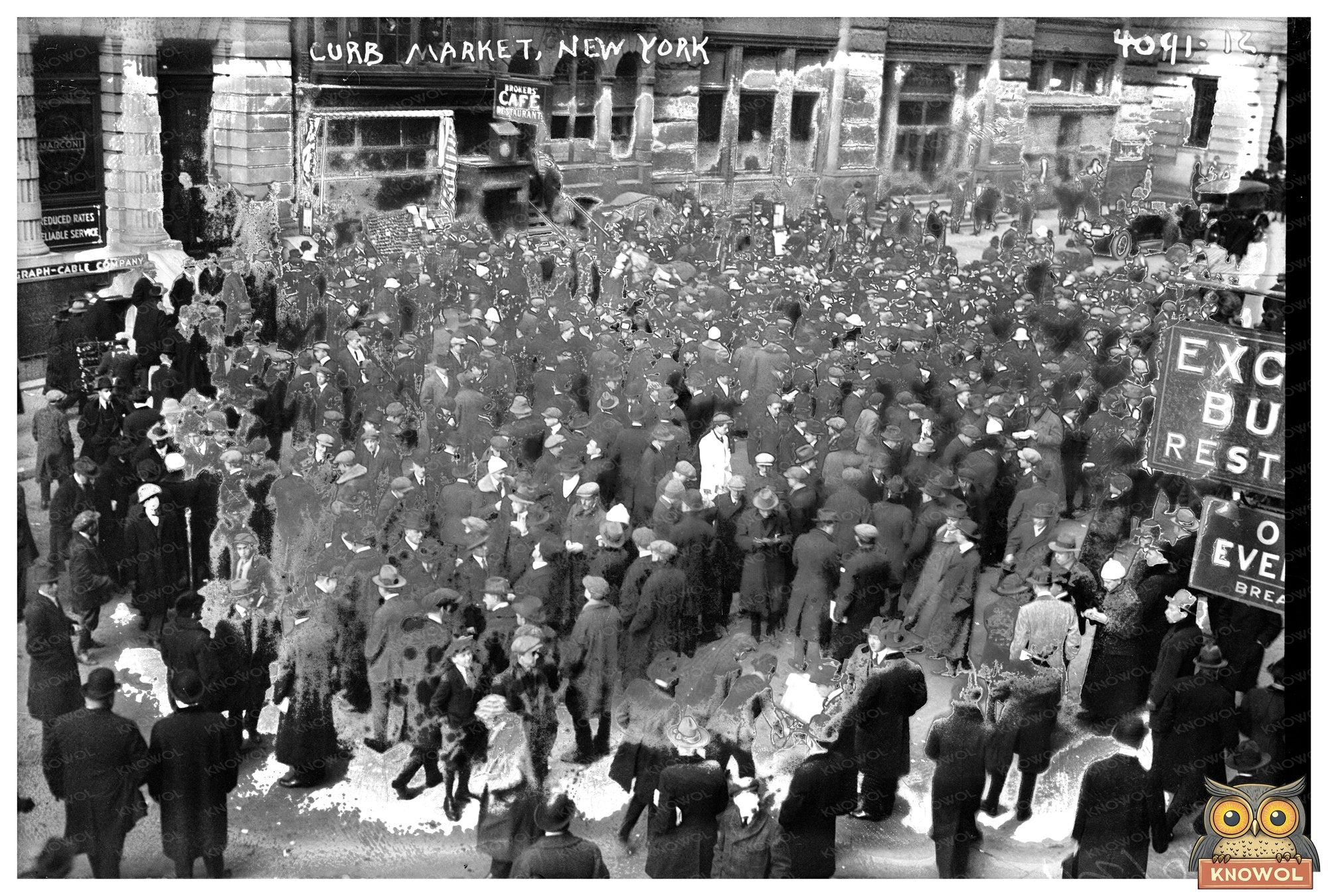 Vibrant Curb Market Scene in Early 20th Century NYC