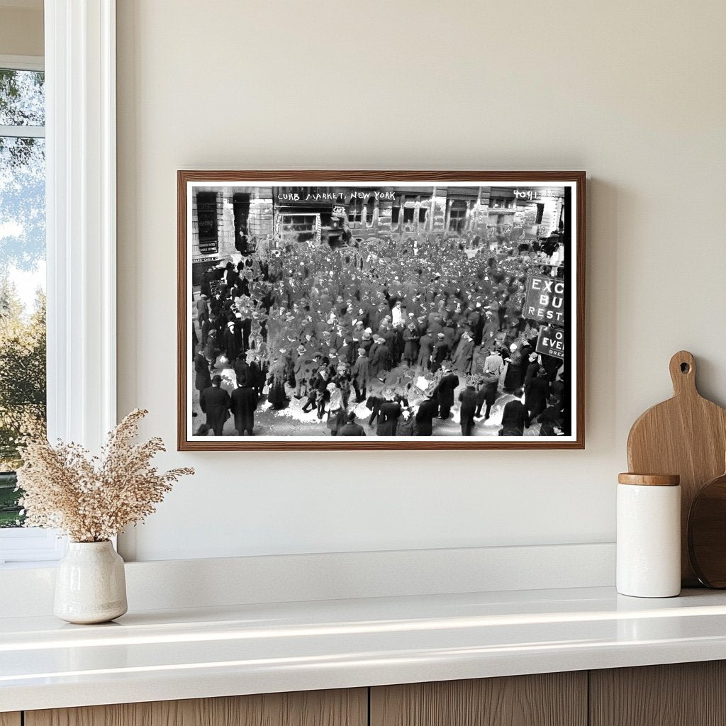 Vibrant Curb Market Scene in Early 20th Century NYC