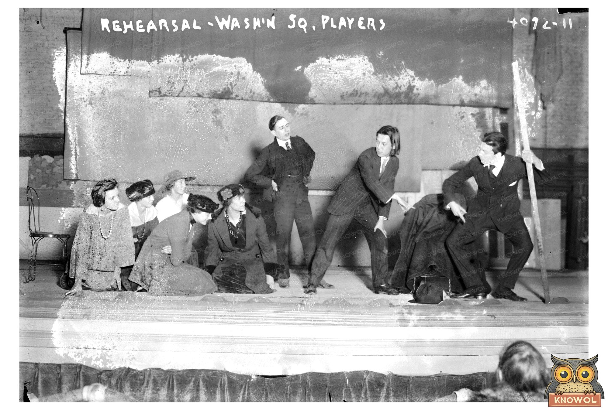 Vintage Rehearsal in Washington Square, NYC 1915-1920