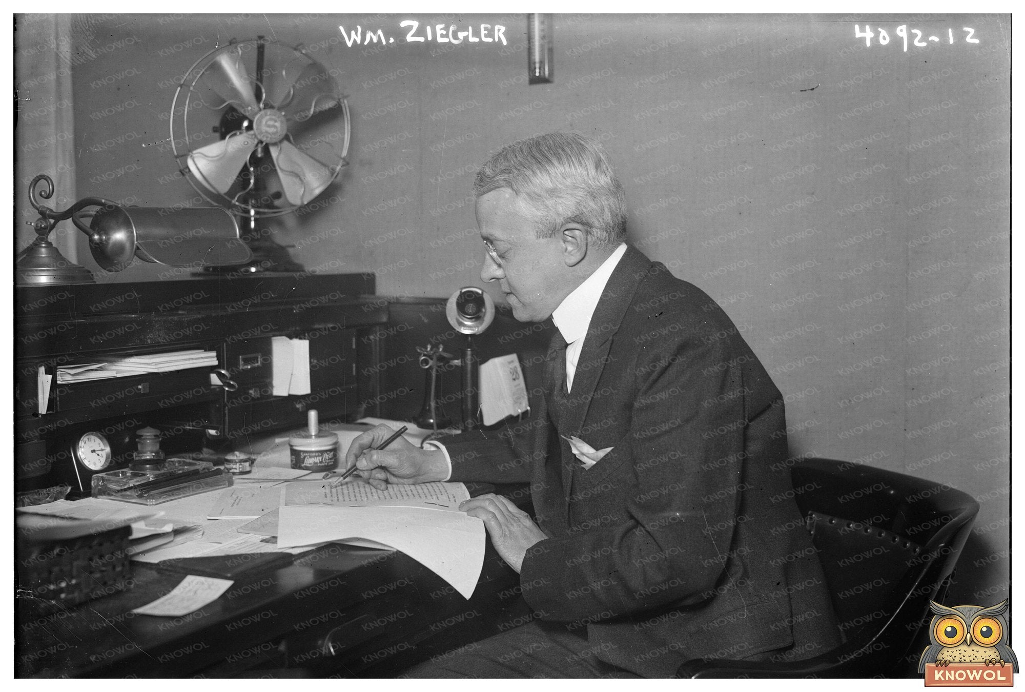 Historic Portrait of Early 20th Century Business Leader