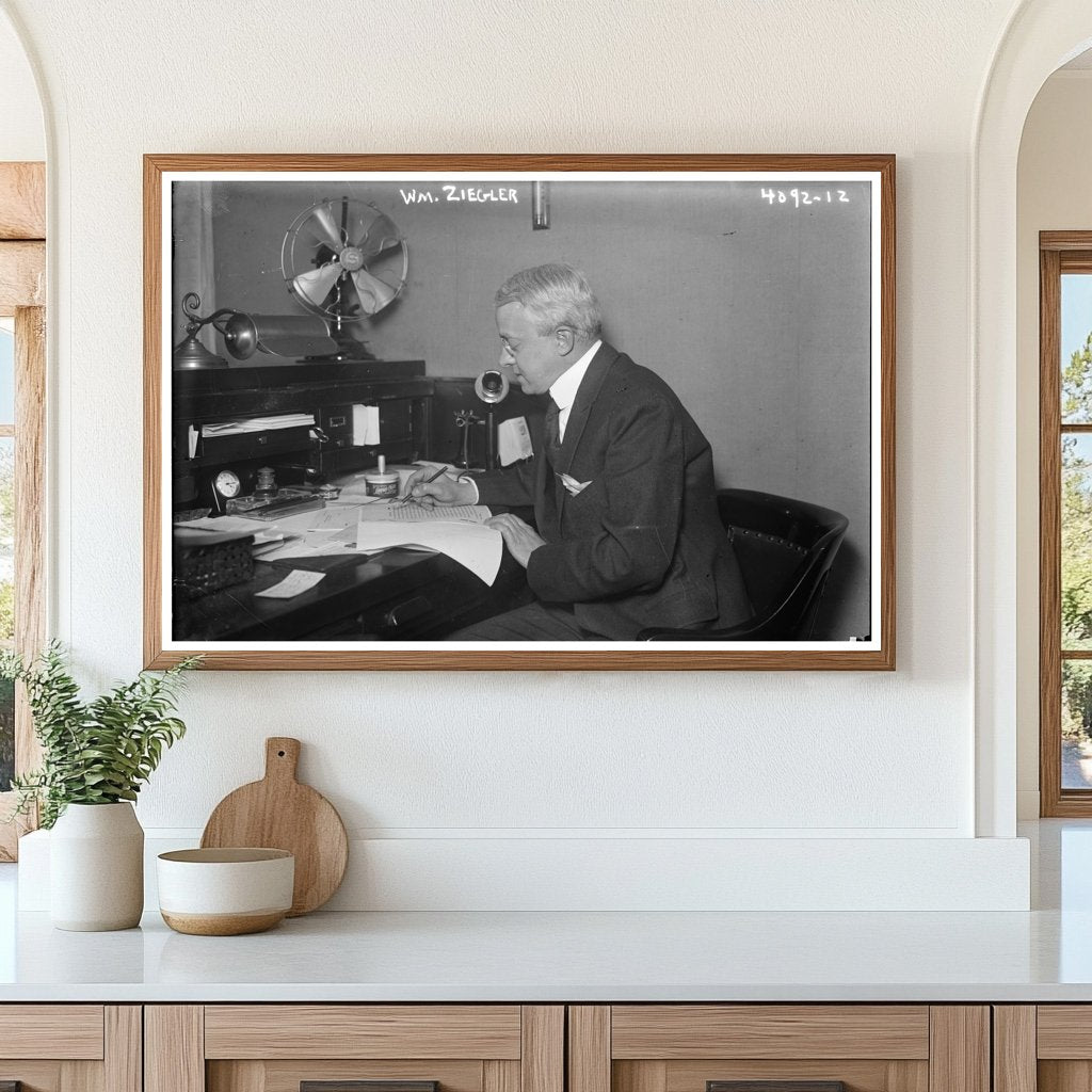 Historic Portrait of Early 20th Century Business Leader