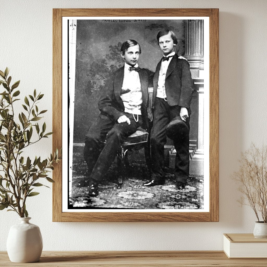 Historic Princes Ludwig & Otto Print, Vintage Art
