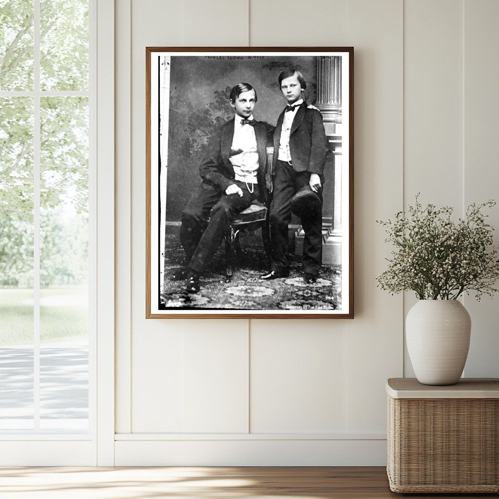 Historic Princes Ludwig & Otto Print, Vintage Art