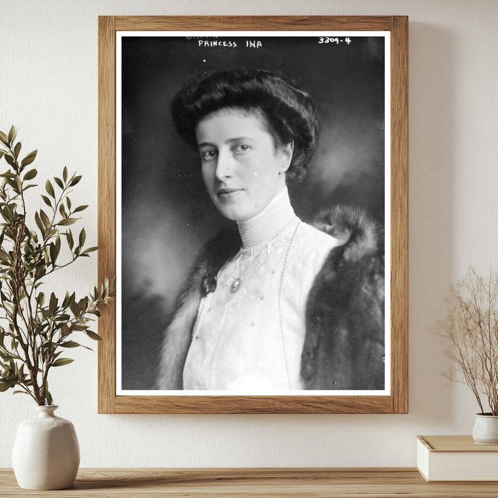 Historic Crown Princess Ina Print, Vintage Art