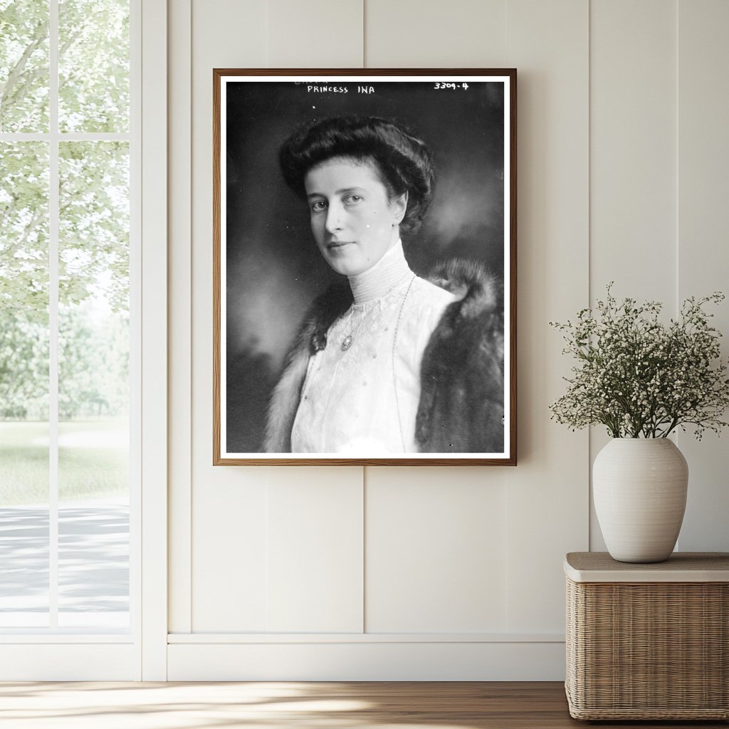 Historic Crown Princess Ina Print, Vintage Art