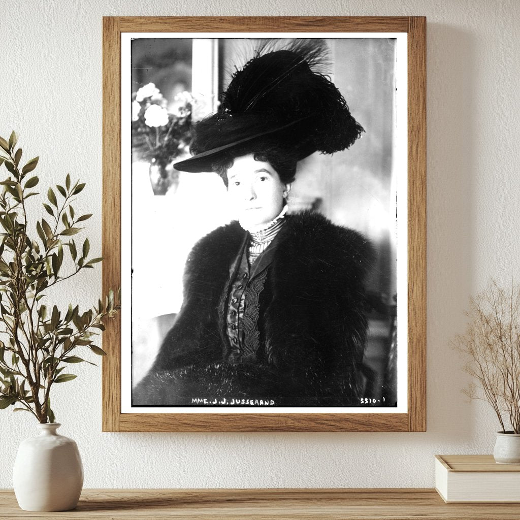 Historic Mme. J.J. Jusserand Print, Vintage Art