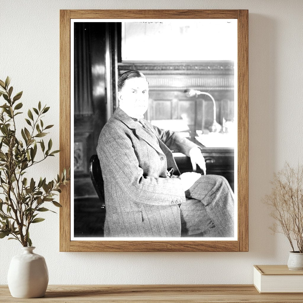 Historic Warden T.M. Osborne Print, Vintage Art