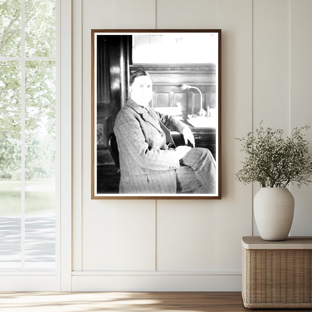 Historic Warden T.M. Osborne Print, Vintage Art