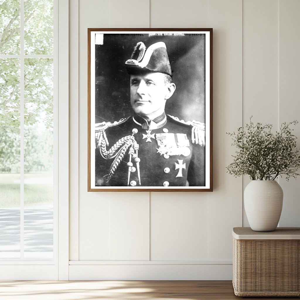 Historic Adm. Sir Colin Keppel Print, Vintage Art