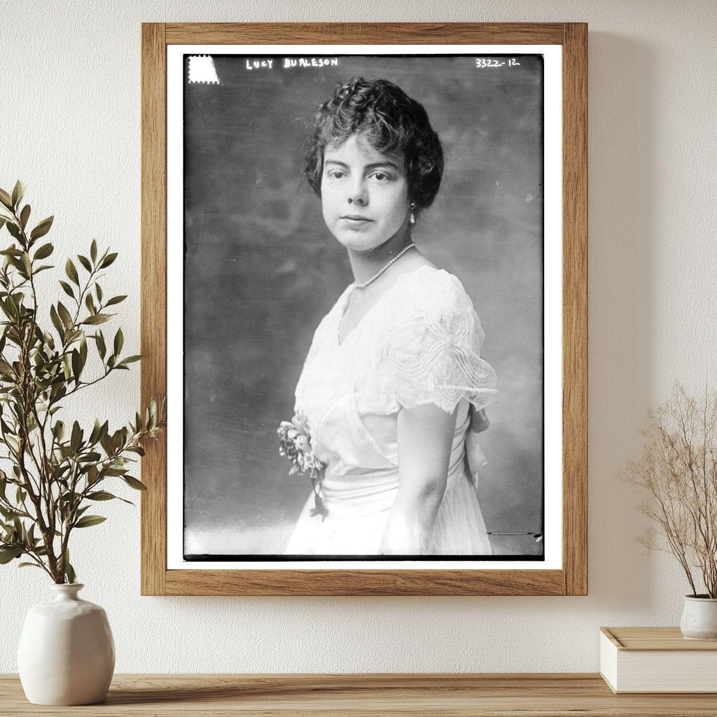 Historic Lucy Burleson Print, Vintage Art