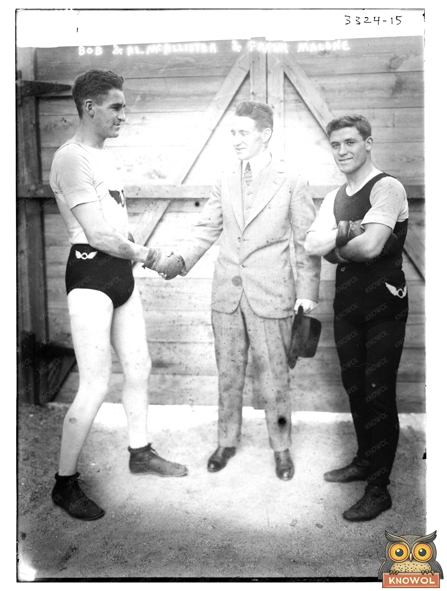 Historic Bob and Al McAllister & F. Malone Print, Vintage Art